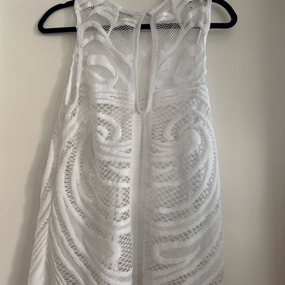 Tank Blouse White Sheer - Picture 2 of 2